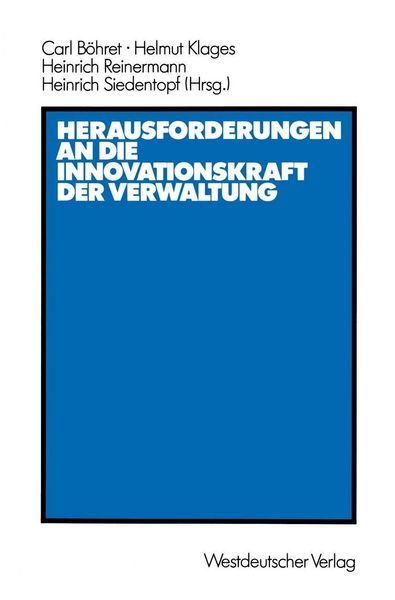 Produktbild: Herausforderungen an die Innovationskraft der Verwaltung
