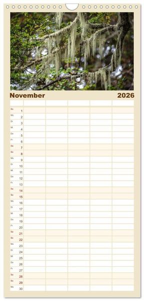 Produktbild: Familienplaner 2026 - Patagonien, Tierra del Fuego: Am Rand der Welt mit 5 Spalten (Wandkalender, 21 x 45 cm) CALVENDO