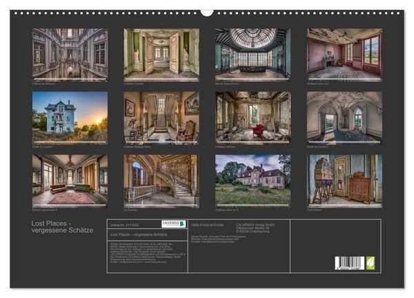 Produktbild: Lost Places - vergessene Sch&auml;tze (Wandkalender 2026 DIN A2 quer), CALVENDO Monatskalender