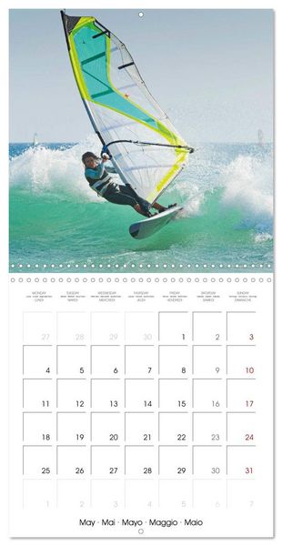 Produktbild: Fun sports edition: Windsurfing - water, waves and air (Wall Calendar 2026 12 &times; 12 Inch) CALVENDO 12 Month Wall Calendar
