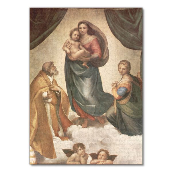 Produktbild: Lais Puzzle Raffael - Sixtinische Madonna, Szene: Maria mit Christuskind, Hl. Papst Sixtus II. und Hl. Barbara 1000 Teile