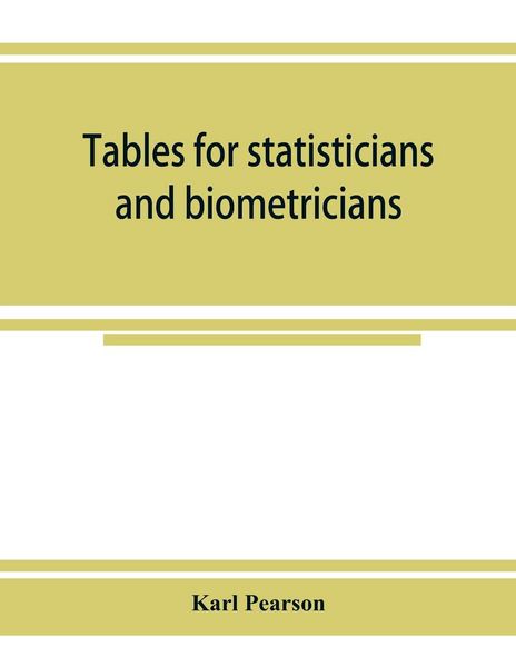 Produktbild: Tables for statisticians and biometricians