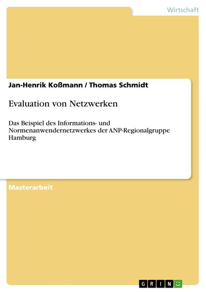 Produktbild: Evaluation von Netzwerken