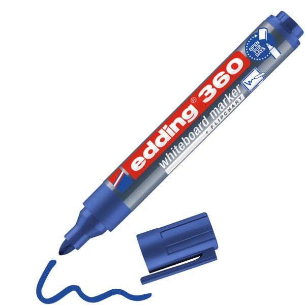Produktbild: Edding 360 Whiteboardmarker blau Rundspitze 1,5-3 mm