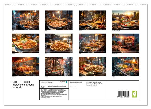 Produktbild: STREET FOOD Impressions around the world (High Quality Premium Wall Calendar 2026 DIN A2 landscape),CALVENDO 12 Month Wall Calendar