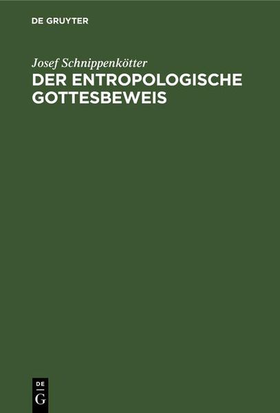 Produktbild: Der entropologische Gottesbeweis