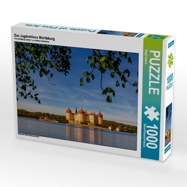 CALVENDO Puzzle Das Jagdschloss Moritzburg | 1000 Teile Lege-Größe 64x48cm Foto-Puzzle für glückliche Stunden