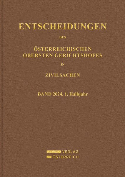 Entscheidungen des Obersten Gerichtshofes in Zivilsachen, Gebundene Ausgabe von , Verlag Österreich, 9783704697288