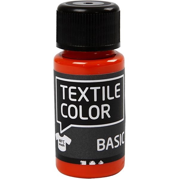 Creativ Company Textilfarbe, Orange, 50 ml, 1 Fläschchen