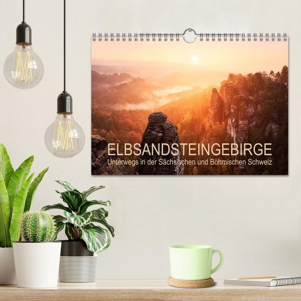 Produktbild: Elbsandsteingebirge: Unterwegs in der S&auml;chsischen und B&ouml;hmischen Schweiz (Wandkalender 2026 DIN A4 quer), CALVENDO Monatskalender