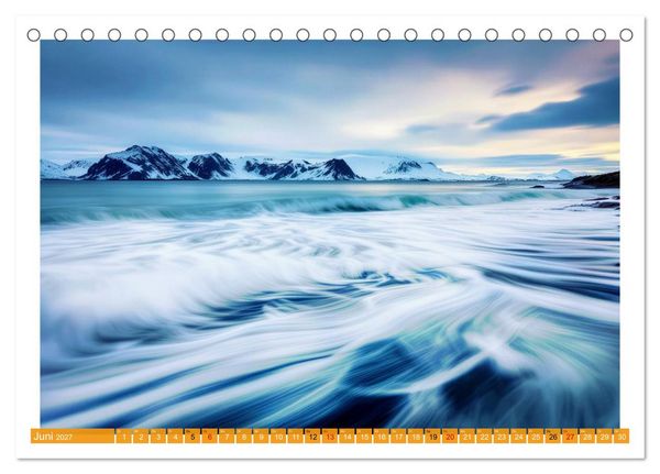 Produktbild: Langzeitbelichtung im hohen Norden (Tischkalender 2027 DIN A5 quer), CALVENDO Monatskalender