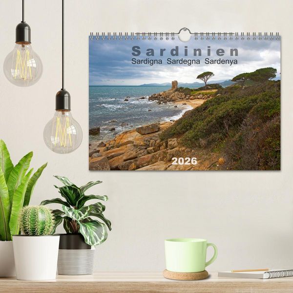 Produktbild: Sardinien Sardigna Sardegna Sardenya 2026 (Wandkalender 2026 DIN A4 quer), CALVENDO Monatskalender