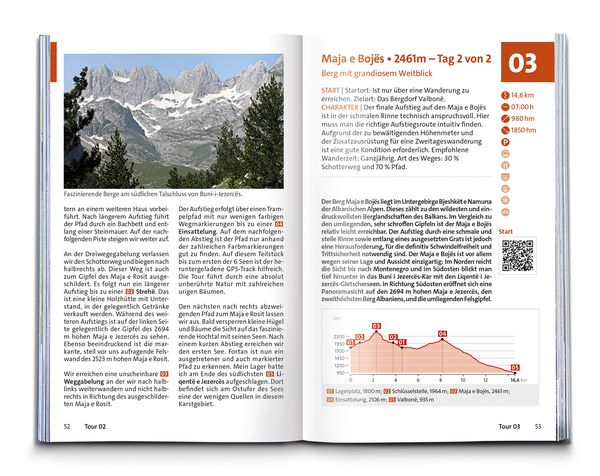 Produktbild: KOMPASS Wanderf&uuml;hrer Albanien, 50 Touren mit Extra-Tourenkarte