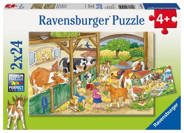 Produktbild: Puzzle Ravensburger Fr&ouml;hliches Landleben 2 X 24 Teile