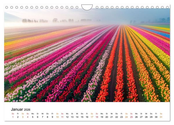 Produktbild: Tulpen - ein Farbenmeer (Wandkalender 2026 DIN A4 quer), CALVENDO Monatskalender