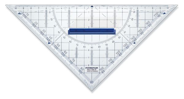 Produktbild: STAEDTLER Geometriedreieck Mars 568 L&auml;nge 22 cm mit abnehmbarem Griff