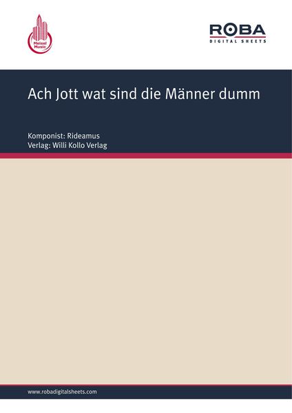 Produktbild: Ach Jott wat sind die M&auml;nner dumm
