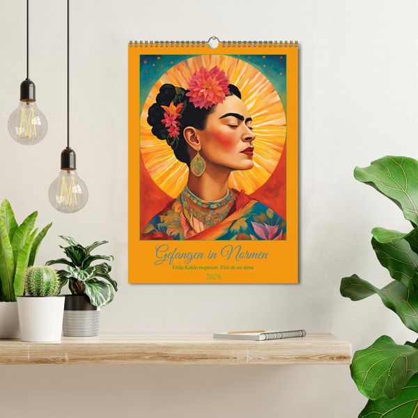 Produktbild: Gefangen in Normen. Frida Kahlo inspiriert. Flor de mi alma (Wandkalender 2026 DIN A3 hoch), CALVENDO Monatskalender