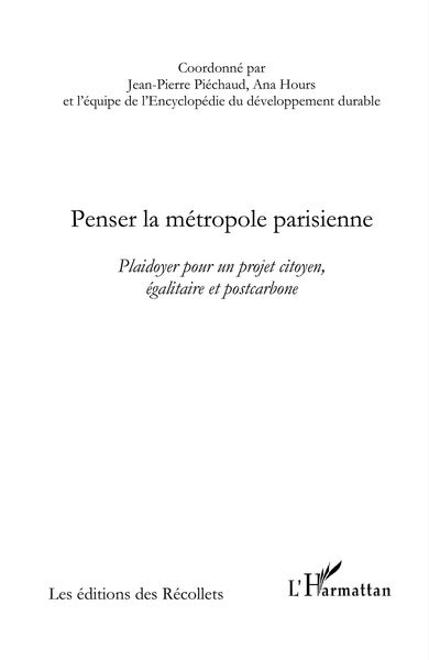 Produktbild: Penser la metropole parisienne