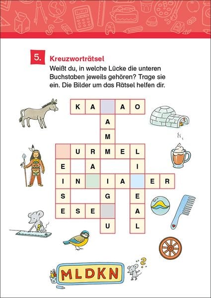 '66 Kreuzworträtsel für Erstleser - 1. Klasse (Blau)' von '' - Buch