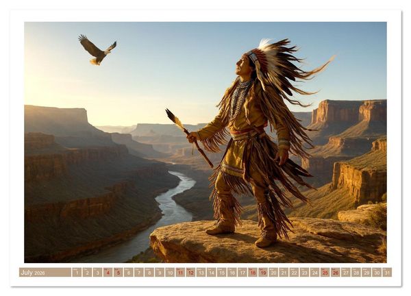 Produktbild: Spiritual Native American (Wall Calendar 2026 DIN A3 landscape), CALVENDO 12 Month Wall Calendar