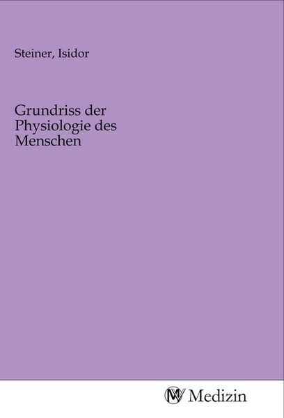 Produktbild: Grundriss der Physiologie des Menschen