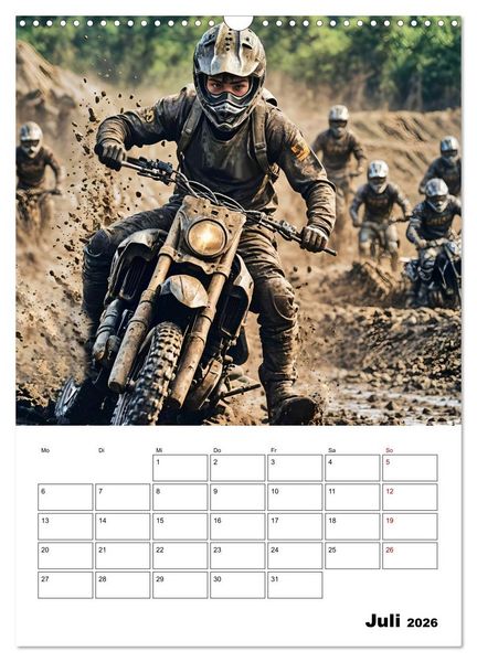 Produktbild: Vollgas und Adrenalin - Motocross-Action pur! (Wandkalender 2026 DIN A3 hoch), CALVENDO Monatskalender