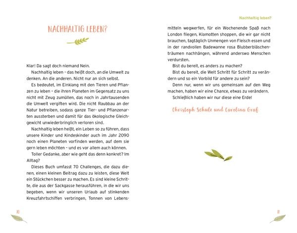 Nachhaltig leben – Die Challenge