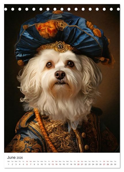 Produktbild: Animal Art - A collection of Renaissance paintings with animal motifs (Desk Calendar 2026 DIN A5 portrait), CALVENDO 12 Month DeskCalendar