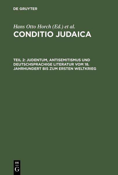 Produktbild: Judentum, Antisemitismus und deutschsprachige Literatur vom 18. Jahrhundert bis zum Ersten Weltkrieg