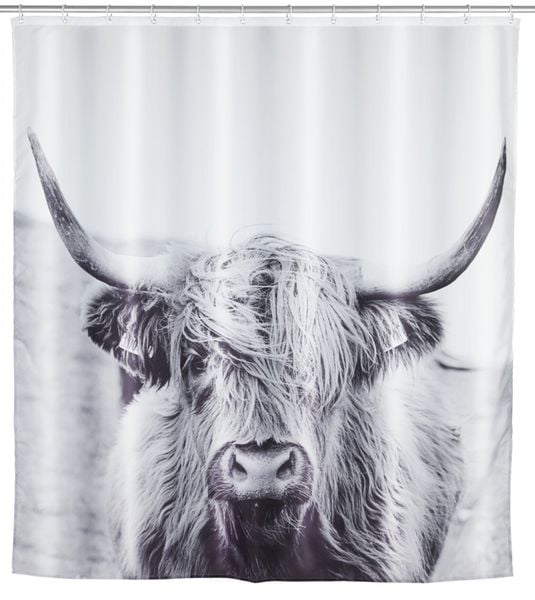 Duschvorhang Mod. Yak, Textil (Polyester), 180 x 200 cm, waschbar