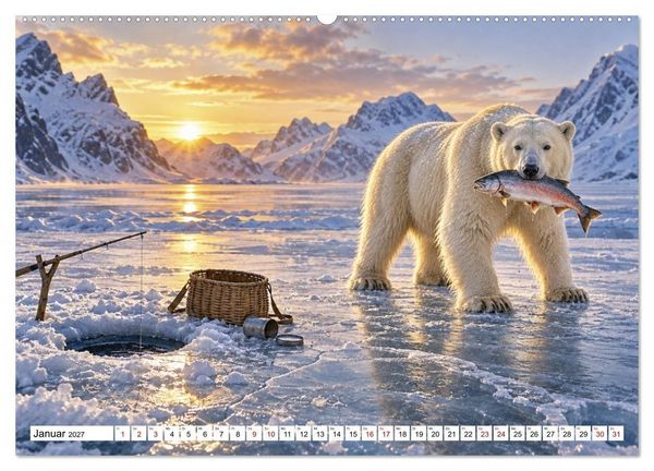 Produktbild: NICHT MEIN PROBLEM - Tiere mit Charakter (hochwertiger Premium Wandkalender 2027 DIN A2 quer), Kunstdruck in Hochglanz