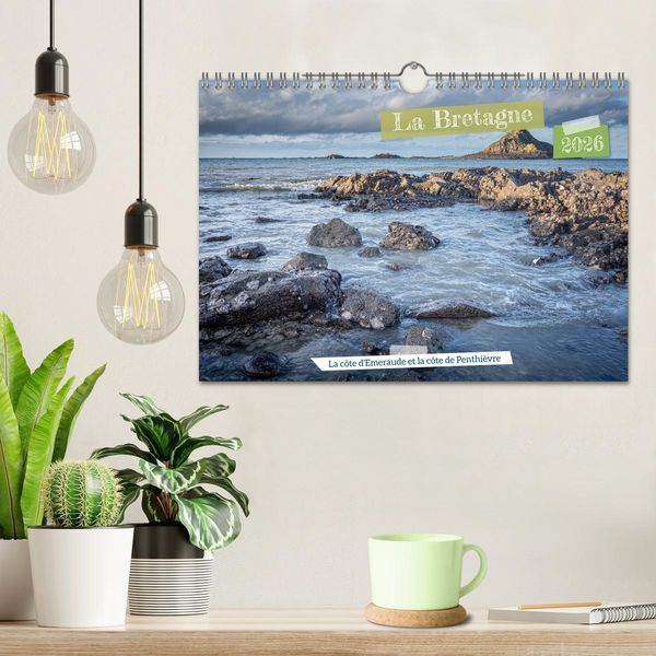 Produktbild: La Bretagne. La c&ocirc;te d'Emeraude et la c&ocirc;te de Penthi&egrave;vre (Calendrier mural 2026 DIN A4 vertical), CALVENDO calendrier mensuel