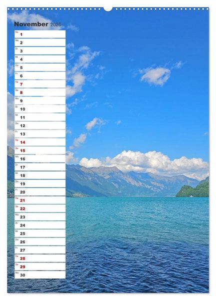 Produktbild: Schweizer Ansichten - Berge, Fl&uuml;sse und Seen in der Schweiz (hochwertiger Premium Wandkalender 2026 DIN A2 hoch), Kunstdruck in Hochglanz