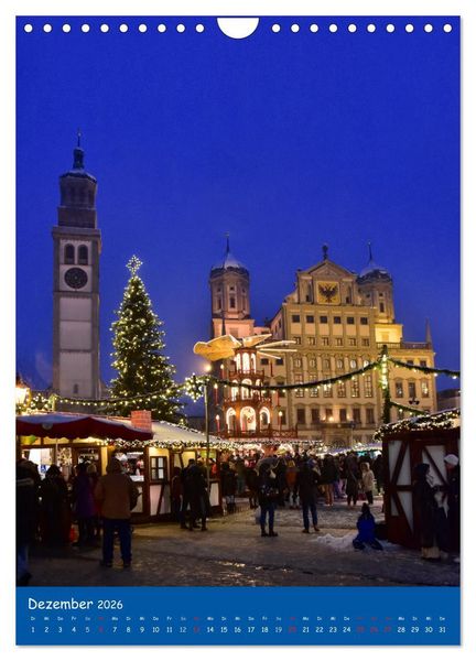 Produktbild: Spaziergang durch Augsburg (Wandkalender 2026 DIN A4 hoch), CALVENDO Monatskalender