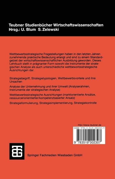 Produktbild: Grundlagen der Wettbewerbsstrategie