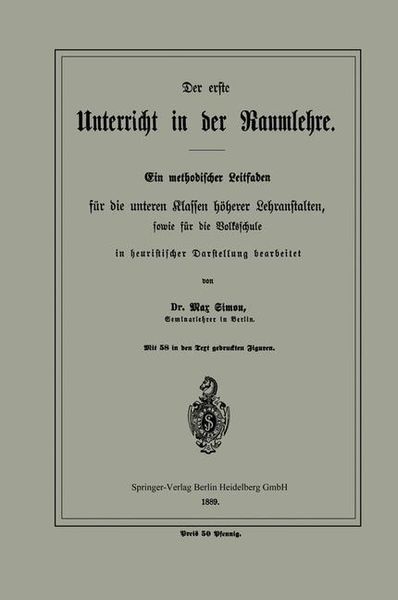 Produktbild: Der erste Unterricht in der Raumlehre