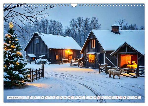 Produktbild: Wo der Tag nach Heu duftet - Zw&ouml;lf stille Monatsmomente im b&auml;uerlichen Rhythmus der Natur (Wandkalender 2026 DIN A3 quer), CALVENDO Monatskalender