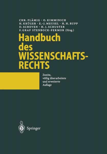 Handbuch des Wissenschaftsrechts, Set von , Springer Berlin, 9783642647260