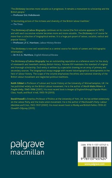 Produktbild: Dictionary of Labour Biography