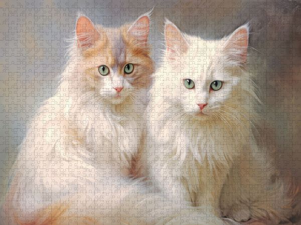 Produktbild: CALVENDO Puzzle Katzen im Pastellstil | 2000 Teile Lege-Gr&ouml;&szlig;e 90x67cm Foto-Puzzle f&uuml;r gl&uuml;ckliche Stunden
