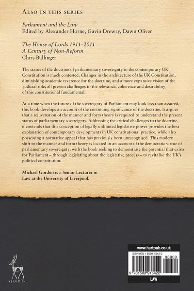 Produktbild: Parliamentary Sovereignty in the UK Constitution