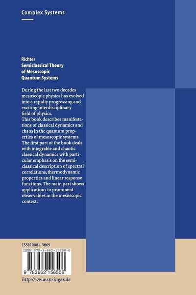 Produktbild: Semiclassical Theory of Mesoscopic Quantum Systems