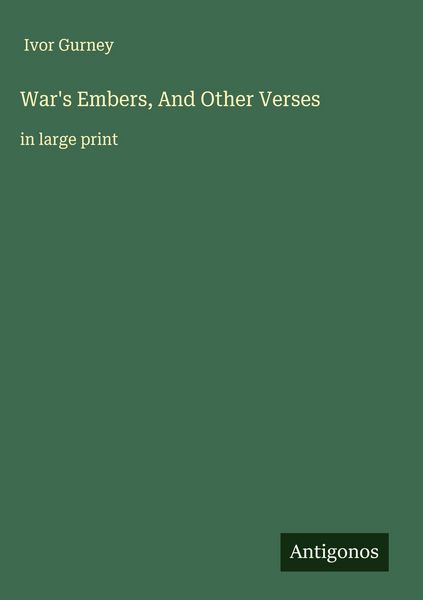 Produktbild: War's Embers, And Other Verses