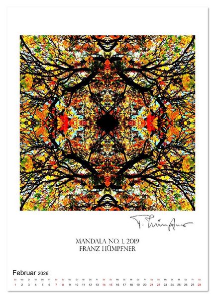 Produktbild: Mandala Artworks - Kunstkalender von Franz Huempfner (hochwertiger Premium Wandkalender 2026 DIN A2 hoch), Kunstdruck in Hochglanz