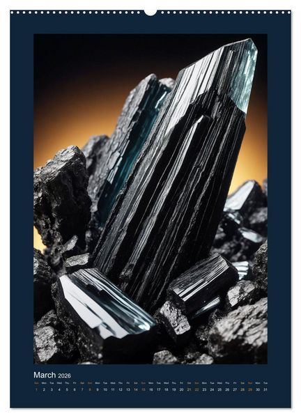 Produktbild: Fantastic Minerals - Mysterious Treasures (Wall Calendar 2026 DIN A2 portrait), CALVENDO 12 Month Wall Calendar