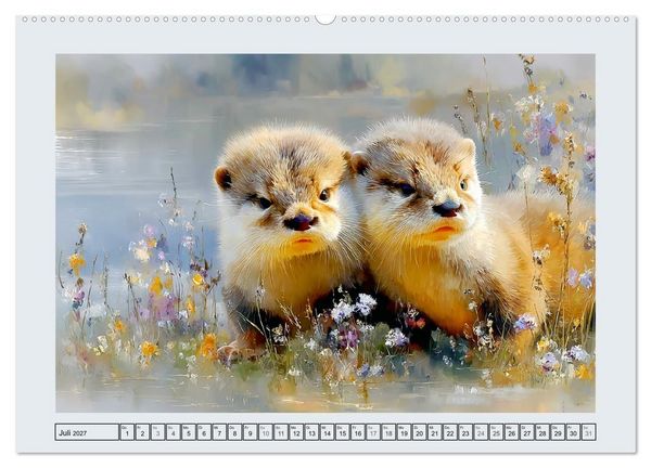 Produktbild: Otter. Verspielte Abenteurer am Wasser (hochwertiger Premium Wandkalender 2027 DIN A2 quer), Kunstdruck in Hochglanz