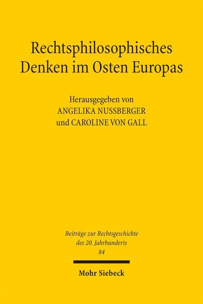 Produktbild: Rechtsphilosophisches Denken im Osten Europas