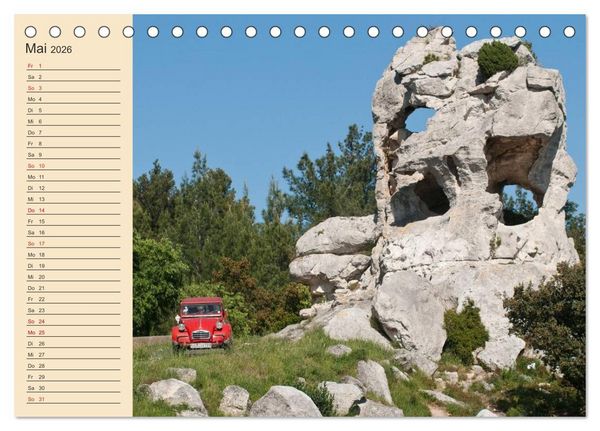 Produktbild: Citro&euml;n 2CV - Ente rot (Tischkalender 2026 DIN A5 quer), CALVENDO Monatskalender
