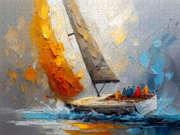Produktbild: CALVENDO Puzzle Volle Fahrt voraus | 1000 Teile Lege-Gr&ouml;&szlig;e 64x48cm Foto-Puzzle f&uuml;r gl&uuml;ckliche Stunden